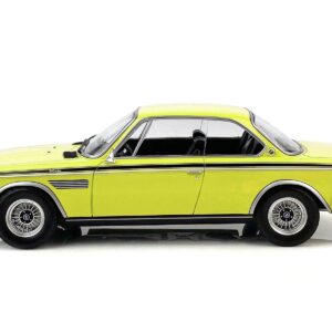 1971 BMW 3.0 CSL Yellow with Black Stripes Limited Edition to 600 pieces Worldwide 1/18 Diecast Model Car by Minichamps