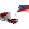 1997 Peterbilt 379 Tractor Truck White and Red Metallic with American Flag Limited Edition to 504 pieces Worldwide “Vintage Heavy Haul Truck Collection” 1/43 Diecast Model by Iconic Replicas