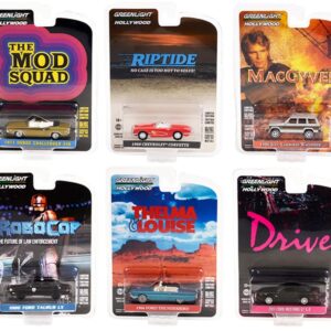 “Hollywood Series” Set of 6 pieces Release 34 1/64 Diecast Model Cars by Greenlight