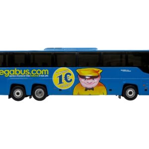 Scania Touring Coach Bus “Megabus France” Blue with Graphics “European Bus & Motorcoach Collection” Limited Edition to 504 pieces Worldwide 1/87 (HO) Diecast Model by Iconic Replicas