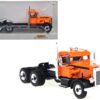 1955 Peterbilt 281 Truck Tractor Orange with Black Stripes 1/87 (HO) Scale Model Car by Brekina