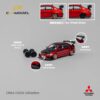 Mitsubishi Lancer Evolution IX RHD (Right Hand Drive) Red Metallic with Carbon Hood and Top with Extra Wheels 1/64 Diecast Model Car by CM Models