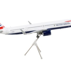 Airbus A321neo Commercial Aircraft “British Airways” White with Tail Stripes “Gemini...