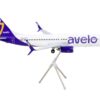 Boeing 737-800 Commercial Aircraft “Avelo Airlines” White with Purple Tail “Gemini 200” Series 1/200 Diecast Model Airplane by GeminiJets