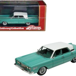 1965 Mercury Park Lane Breezeway Aquamarine with White Top and Aquamarine Interior Limited Edition to 200 pieces Worldwide 1/43 Model Car by Goldvarg Collection