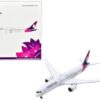 Boeing 787-9 Dreamliner Commercial Aircraft with Flaps Down “Hawaiian Airlines” (N780HA) White with Purple Tail 1/400 Diecast Model Airplane by GeminiJets