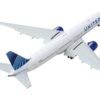 Boeing 777-300ER Commercial Aircraft with Flaps Down “United Airlines” White with Blue Tail 1/400 Diecast Model Airplane by GeminiJets