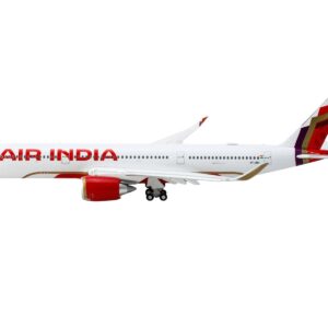 Airbus A350-900 Commercial Aircraft with Flaps Down “Air India” (VT-JRH) White with Tail Graphics 1/400 Diecast Model Airplane by GeminiJets