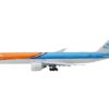 Boeing 777-300ER Commercial Aircraft with Flaps Down “KLM Royal Dutch Airlines” (PH-BVA) Orange and Blue 1/400 Diecast Model Airplane by GeminiJets