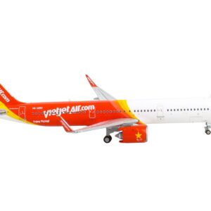 Airbus A321neo Commercial Aircraft “VietJet Air” White and Red 1/400 Diecast Model Airplane by GeminiJets