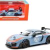 2018 Porsche 935/19 #70 Light Blue with Orange Accents 1/64 Diecast Model Car by Minichamps