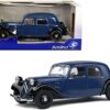 1937 Citroen Traction Dark Blue and Black 1/18 Diecast Model Car by Solido