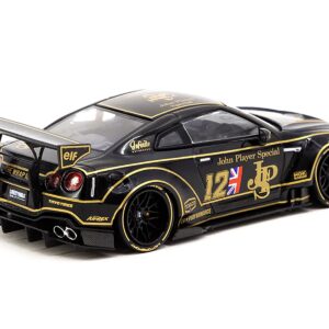 Nissan GT-R R35 Type 2 LB-Works RHD (Right Hand Drive) #12 Black “John Player Special” 1/43 Diecast Model Car by Tarmac Works