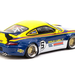 RWB 997 #6 Blue and Yellow with Graphics “FuelFest Tokyo” (2023) Special Edition “Hobby64” Series 1/64 Diecast Model Car by Tarmac Works