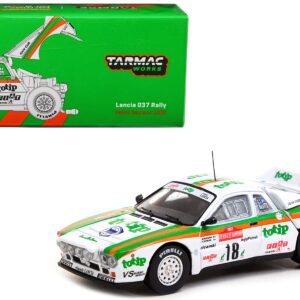 Lancia 037 Rally #18 Miki Biasion – Tiziano Siviero “Rallye Sanremo” (1983) “Hobby64” Series 1/64 Diecast Model Car by Tarmac Works