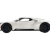 Ford GT “1964 Prototype Heritage Edition” White with Dark Blue Hood and Stripe 1/18 Model Car by Top Speed