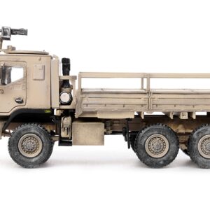 M1083 MTV (Medium Tactical Vehicle) Armored Cab Cargo Truck with Turret Desert Camouflage “US Army” “Armor Premium” Series 1/72 Diecast Model by Panzerkampf