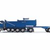 Kenworth T880 Quad-Axle Dump Truck and Rogue Transfer Tandem-Axle Dump Trailer Surf Blue Metallic 1/64 Diecast Model by DCP/First Gear