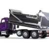 Kenworth T880 Day Cab with Rogue Transfer Dump Body Truck Purple and Chrome 1/64 Diecast Model by DCP/First Gear