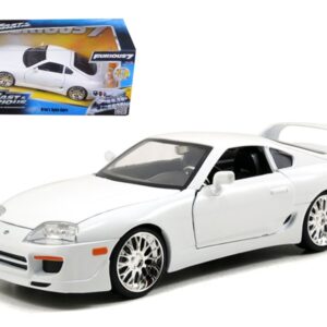 Brian’s Toyota Supra White “Fast & Furious” Movie 1/24 Diecast Model Car by Jada