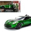 2016 Chevrolet Corvette Crosshairs Green From “Transformers” Movie 1/24 Diecast Model Car by Jada Metals