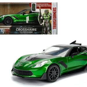 2016 Chevrolet Corvette Crosshairs Green From “Transformers” Movie 1/24 Diecast Model Car by Jada Metals