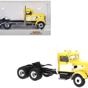 1955 Peterbilt 281 Truck Tractor Yellow and White 1/87 (HO) Scale Model Car by Brekina