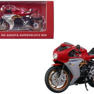 MV Agusta Superveloce 800 Motorcycle Red and Silver 1/18 Diecast Model by CM Models