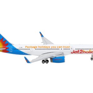 Boeing 757-200 Commercial Aircraft “Jet2 Holidays” White with Blue Tail 1/400 Diecast Model Airplane by GeminiJets