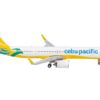 Airbus A321neo Commercial Aircraft “Cebu Pacific” Yellow and White 1/400 Diecast Model Airplane by GeminiJets