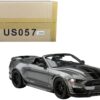 2021 Shelby Super Snake Speedster Convertible Carbonized Gray Metallic with Black Stripes 1/18 Model Car by GT Spirit for ACME