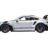 2022 Porsche 911 (992) GT3 RS “Weissach Package” Gray Metallic with Blue Accents Limited Edition to 649 pieces Worldwide 1/18 Diecast Model Car by Minichamps