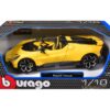 Bugatti Mistral Yellow with Carbon Accents 1/18 Diecast Model Car by Bburago