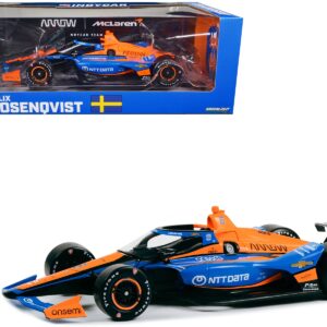 Dallara IndyCar #6 Felix Rosenqvist “NTT DATA” Arrow McLaren “NTT IndyCar Series” (2023) 1/18 Diecast Model Car by Greenlight