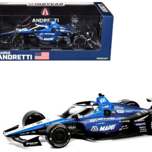 Dallara IndyCar #98 Marco Andretti “Mapei” Andretti Autosport “NTT IndyCar Series” (2024) 1/18 Diecast Model Car by Greenlight