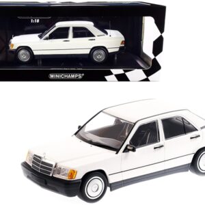 1982 Mercedes Benz 190E (W201) White Limited Edition to 702 pieces Worldwide 1/18 Diecast Model Car by Minichamps