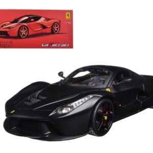 Ferrari LaFerrari F70 Matt Black “Signature Series” 1/18 Diecast Model Car by Bburago