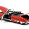 1961 Citroen DS 19 Cabriolet Corail Red 1/18 Diecast Model Car by Norev