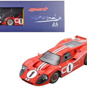 Ford GT40 MK IV #1 Dan Gurney – A. J. Foyt Winner “24 Hours of Le Mans” (1967) with Acrylic Display Case 1/18 Model Car by Spark