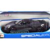 2020 Chevrolet Corvette Stingray C8 Dark Gray Metallic with Racing Stripes 1/18 Diecast Model Car by Maisto