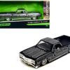 1965 Chevrolet El Camino Lowrider Black Metallic with Silver Graphics “Lowriders” Series 1/25 Diecast Model Car by Maisto