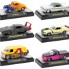 “Auto Meets” Set of 6 Cars IN DISPLAY CASES Release 78 Limited Edition 1/64 Diecast Model Cars by M2 Machines