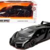 Lamborghini Veneno Matt Black “Hyper-Spec” Series 1/24 Diecast Model Car by Jada