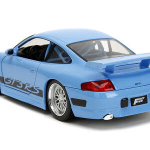 Porsche 911 GT3 RS Light Blue with Black Accents “Fast & Furious” Movie 1/24 Diecast Model Car by Jada