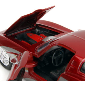 1963 Chevrolet Corvette Stingray Red Metallic with Silver Graphics “Bigtime Muscle” Series 1/24 Diecast Model Car by Jada