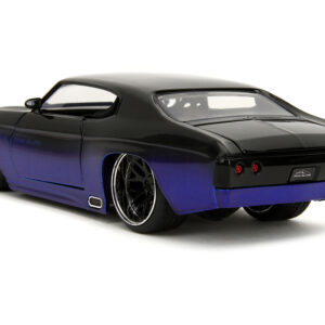 1971 Chevrolet Chevelle SS Black and Blue “Pink Slips” Series 1/24 Diecast Model Car by Jada