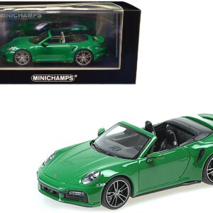 2020 Porsche 911 Turbo S Cabriolet Green Limited Edition to 504 pieces Worldwide 1/43 Diecast Model Car by Minichamps