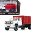 GMC 6500 Grain Truck White and Red 1/64 Diecast Model by DCP/First Gear