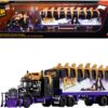 Mack Super-Liner 60″ Flat Top Sleeper Cab with Vintage 40′ Dry Goods Trailer “Elvira Mistress of the Dark” 40 Years TV Show Anniversary (1981-2021) 1/64 Diecast Model by DCP/First Gear