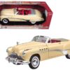 1949 Buick Roadmaster Cream with Red Interior 1/18 Diecast Model Car by Motormax